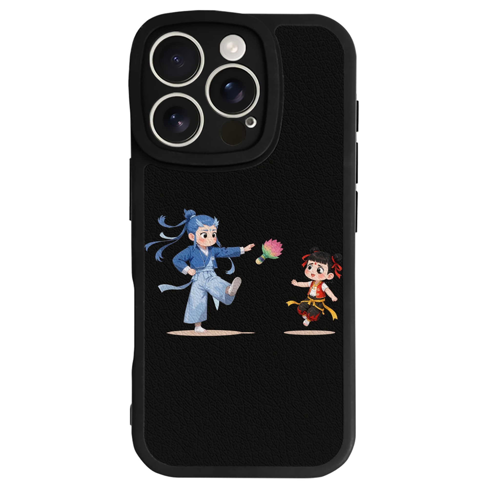 （画像用） Ne Zha 2 ナタ 魔童の大暴れ 【iPhone 16シリーズ対応】シリコンスマホケース（レザー調） 材質：シリコン